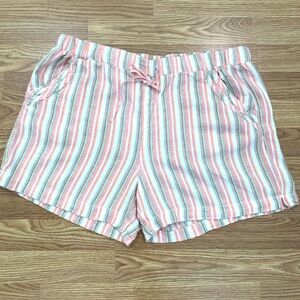 Briggs New York Striped Women's Shorts - Pink and White